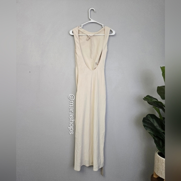 A&F Draped High-Neck Shell Midi Dress - Picture 5 of 8